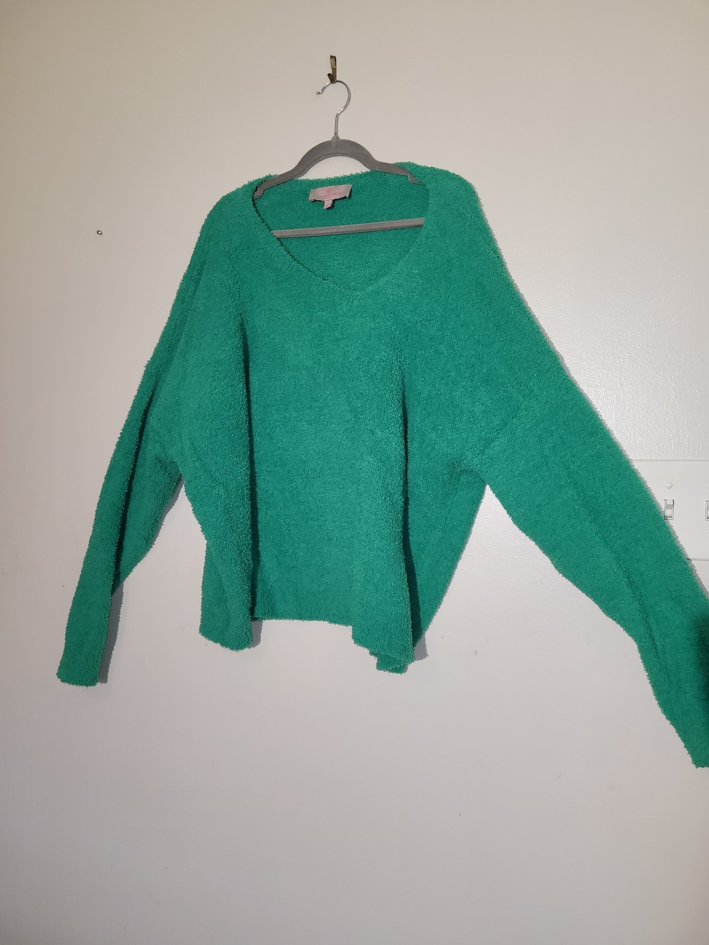 Laurie Felt Emerald Green V-Neck Sweater